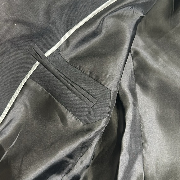 J. Crew Black Wool Button Front Blazer Padded Shoulders Womens Size 12 Business - Picture 8 of 15